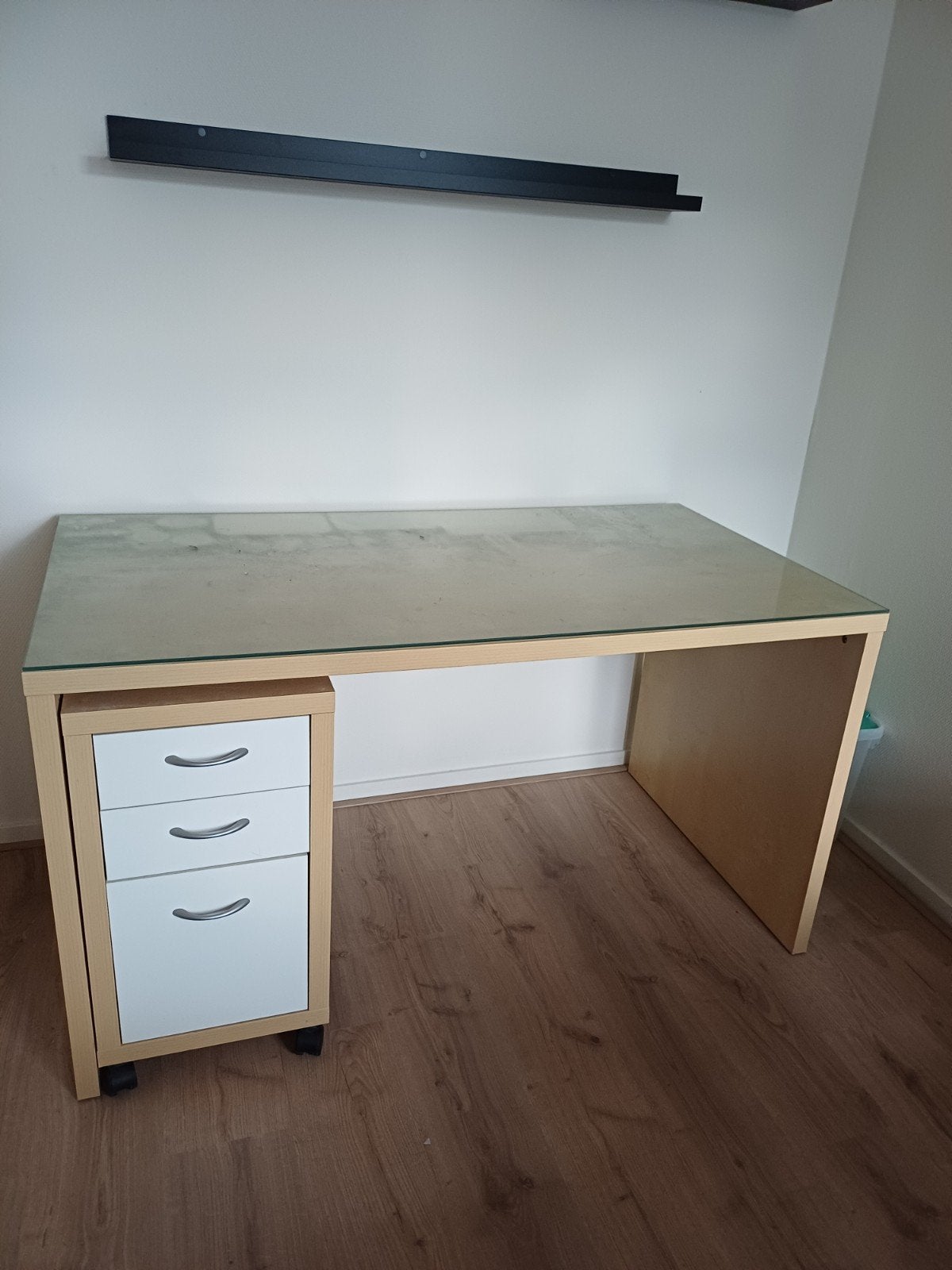 bureau, Huis en Inrichting, Ophalen, Met lades, Gebruikt, Bruin