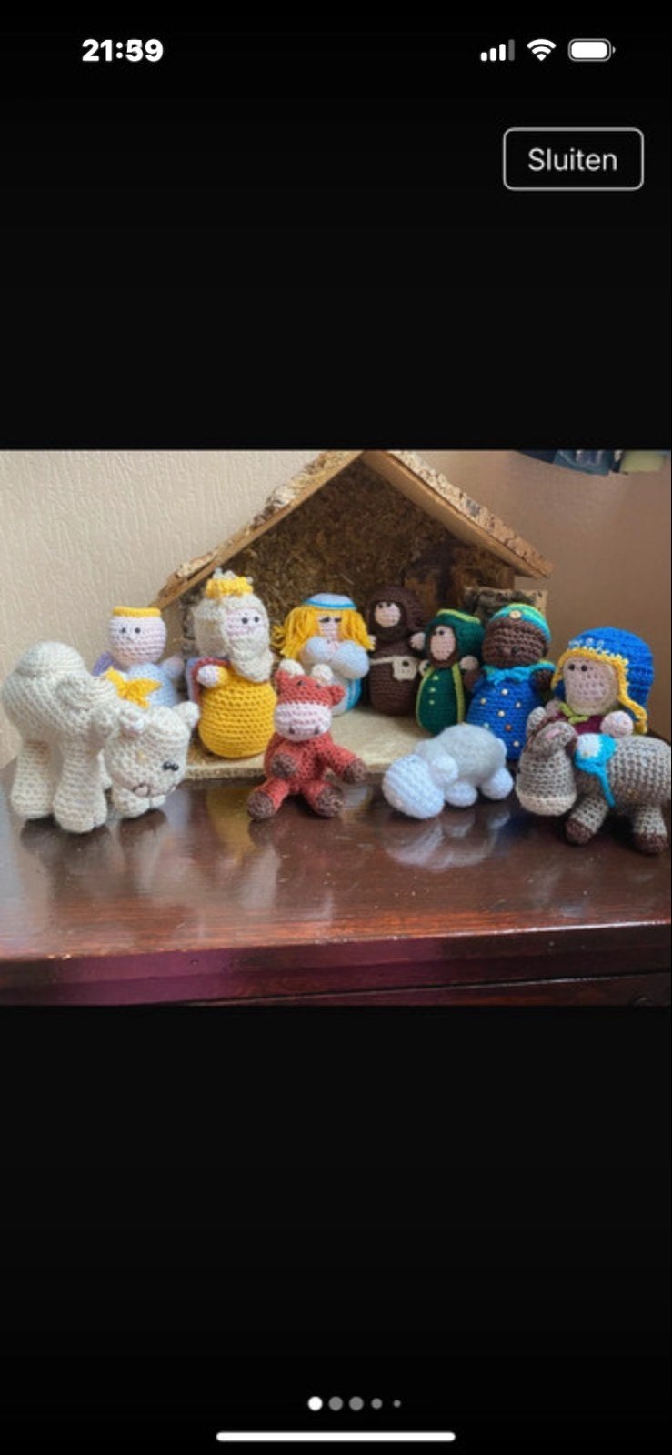 Gehaakte. Kerststal zo goed als  nieuw., Diversen, Ophalen of Verzenden, Zo goed als nieuw