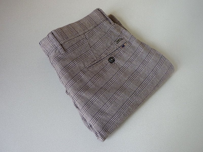 Zilton, luxe herenboek, slim fit, bruin geruit, maat W31/L36, Ophalen of Verzenden, Zo goed als nieuw, Bruin, Zilton