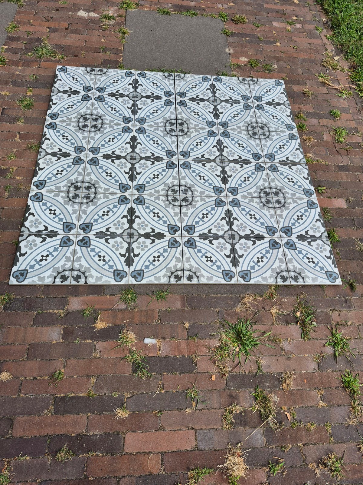 tegels porselein  patroon 16 m2, Ophalen, 60 cm of meer, Nieuw, 10 m² of meer
