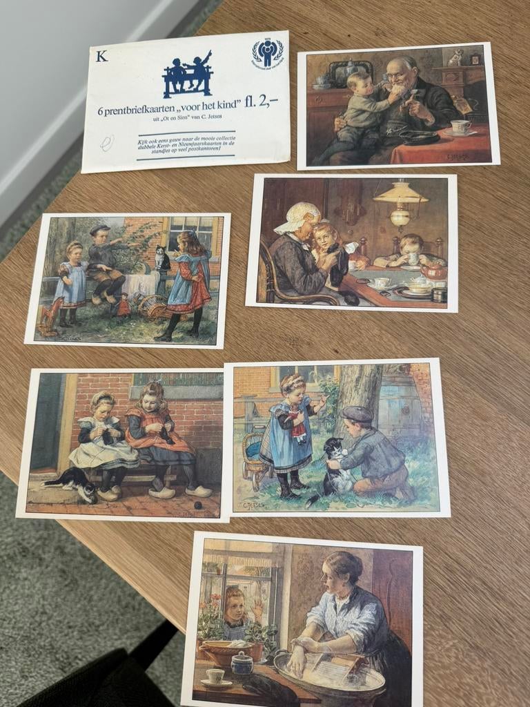 Vintage kaarten kinderpostzegels, Ophalen of Verzenden
