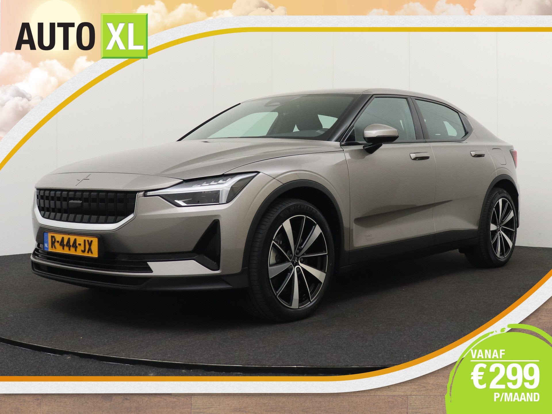 Polestar 2 Long Range 78 kWh (94%SOH) Memory Camera 19'LMV L, Auto's, Stof, Gebruikt, 1969 kg, Zilver of Grijs