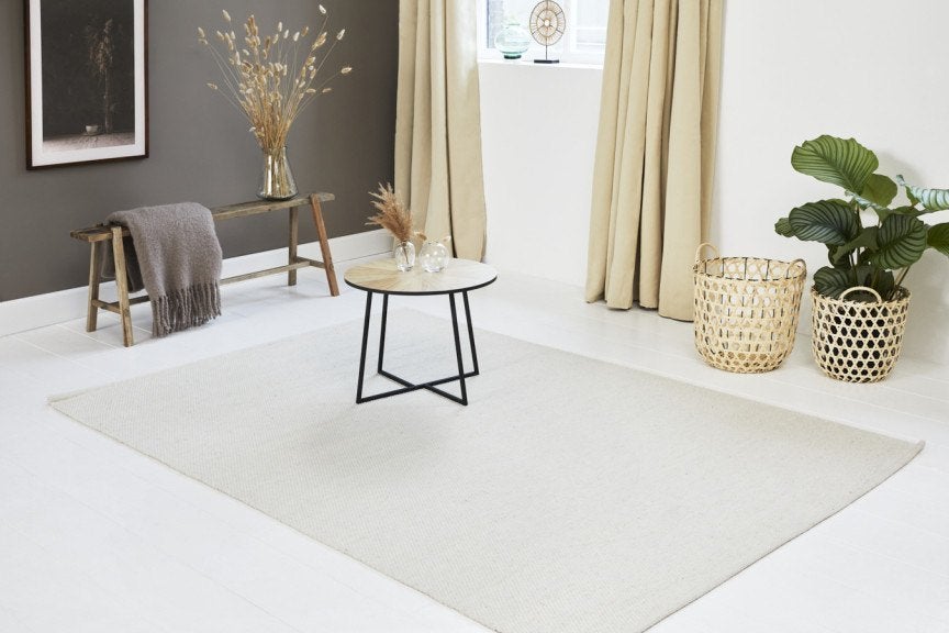 NIEUW VLOERKLEED TAPIJT carpet handgeknoopt roomwit 160x230, Wilms, 150 tot 200 cm, Ophalen of Verzenden, Crème