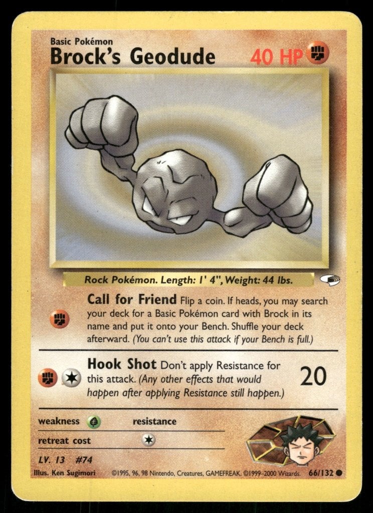 Brock's Geodude 66/132 - Gym Heroes, Verzenden, Gebruikt