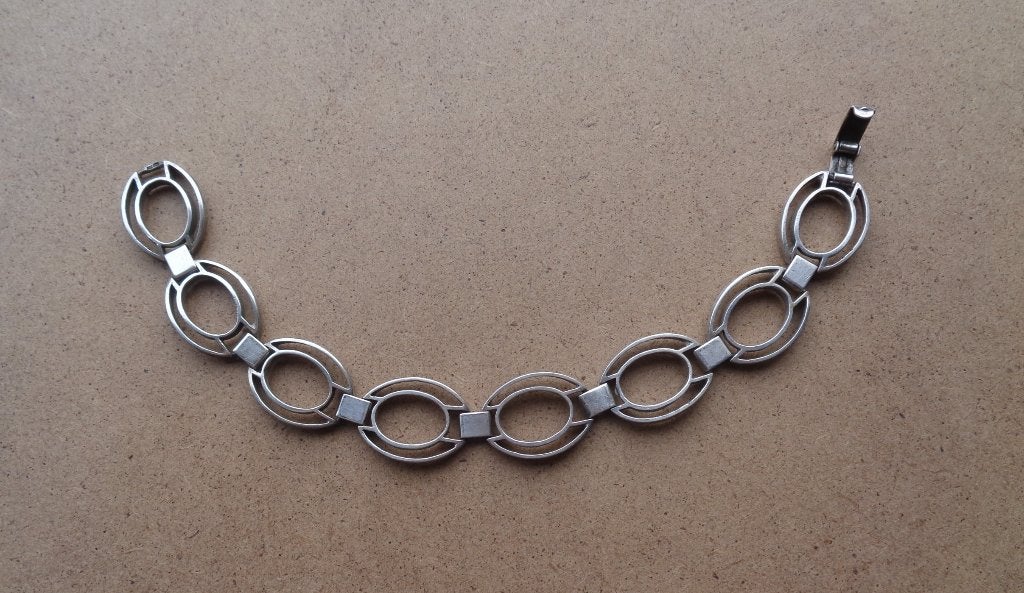 zilveren armband met open schakels [497], Sieraden, Tassen en Uiterlijk, Verzenden, Zo goed als nieuw, Zilver, Zilver