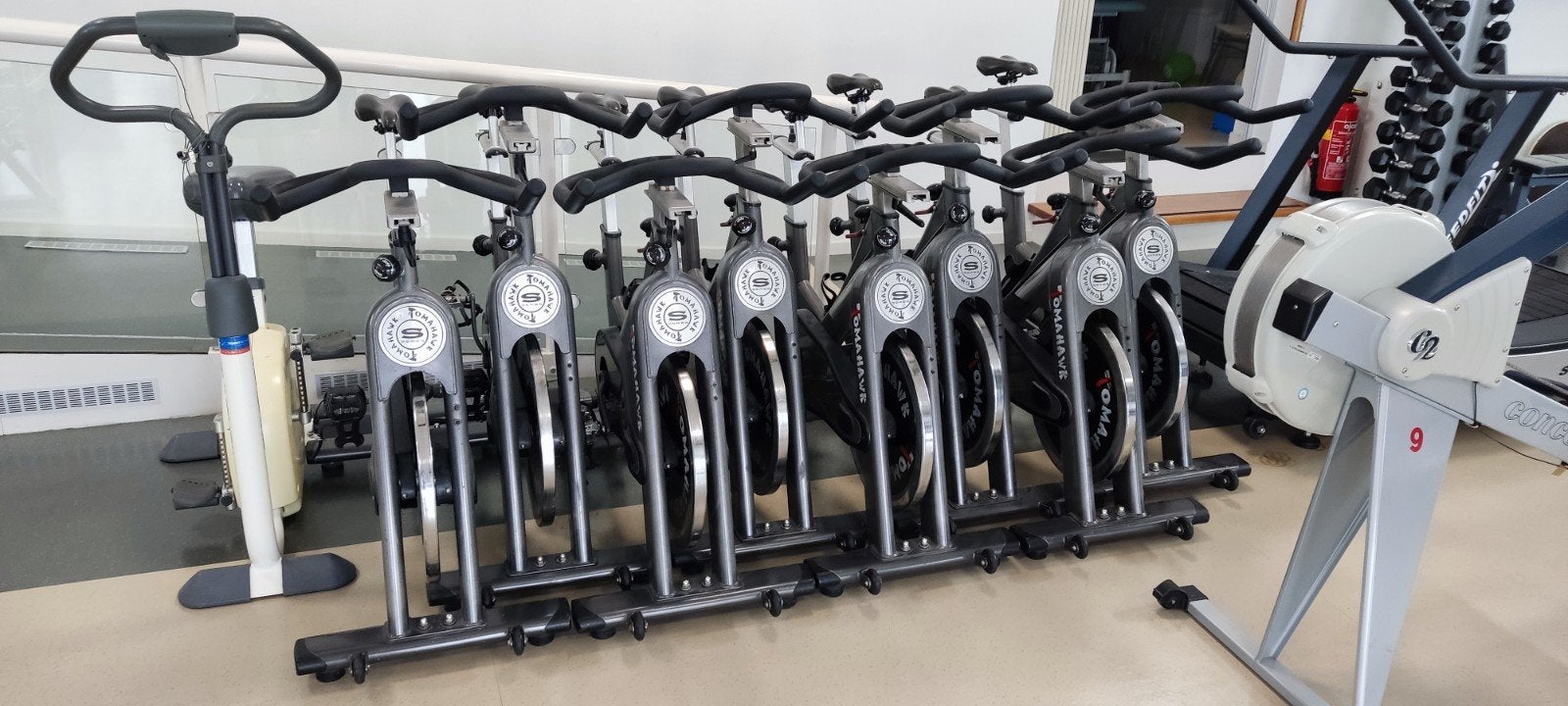 Tomahawk Spinningfietsen - Set van 3, Ophalen, Gebruikt, Metaal, Spinningfiets