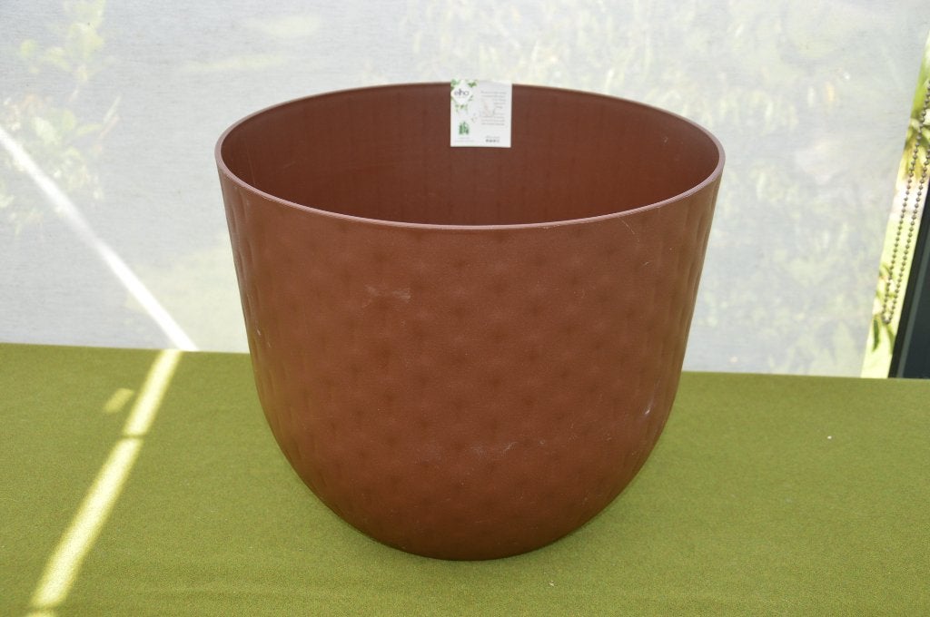 Grote bruine Elho plantenbak / bloembak/ bloempot Ø 38 cm, Kunststof, Minder dan 60 cm, Rond, Nieuw