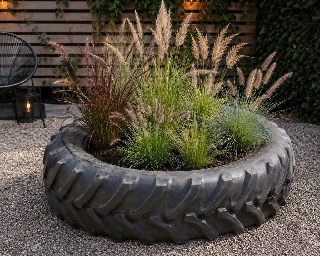 tractorband voor in de tuin - gratis, Ophalen, Gebruikt, 100 cm of meer, Rond