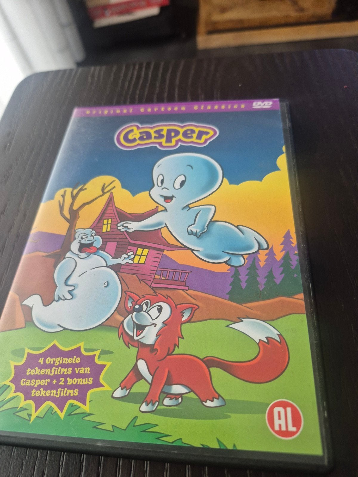 Casper DVD - 4 originele + 2 bonus tekenfilms, Gebruikt, Tekenfilm, Nederlands, Inclusief doosje