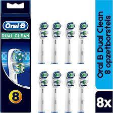 Oral-B Dual Clean - Opzetborstels - 8 stuks, Ophalen of Verzenden, Nieuw, Opzetborstel