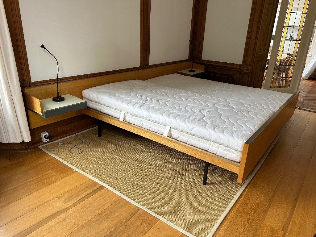 Helmut Magg voor DeWe design bed | Jaren 60 | Essenhout