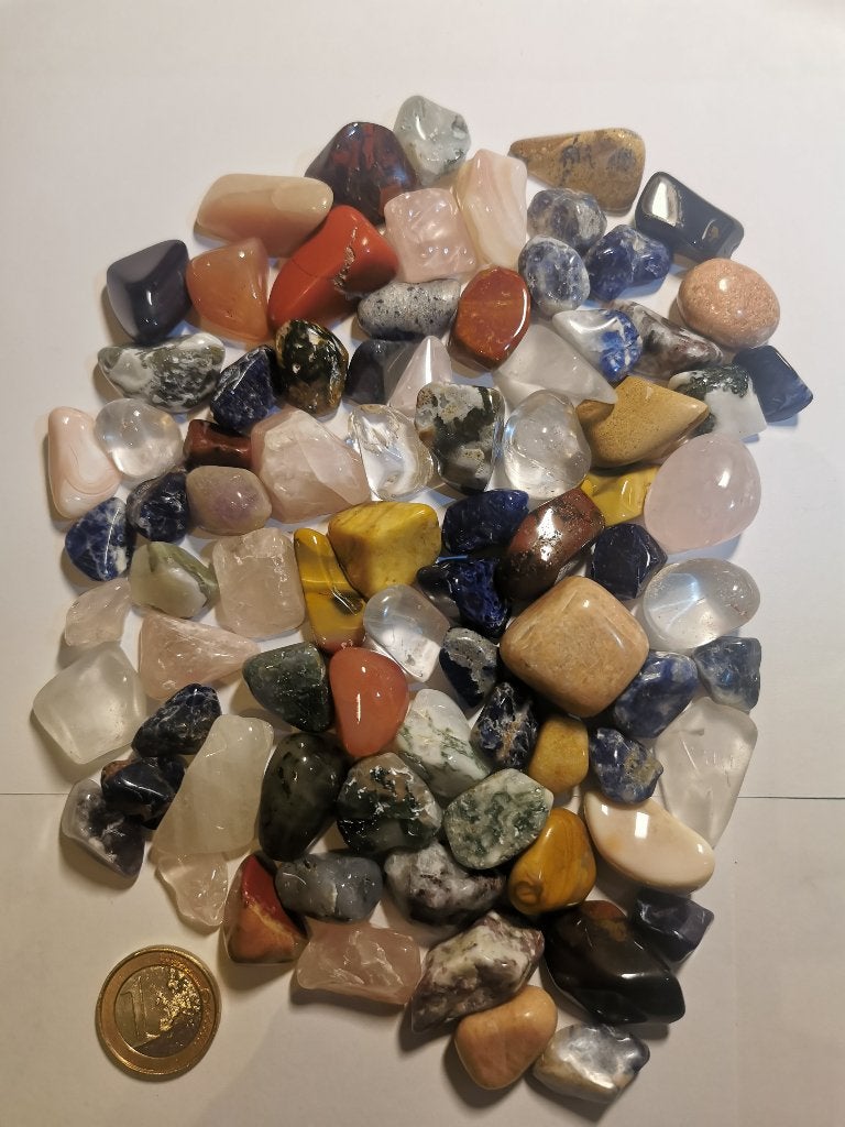 Mineralen/edelstenen Partij mooie trommelstenen 400 gram, Ophalen of Verzenden, Mineraal