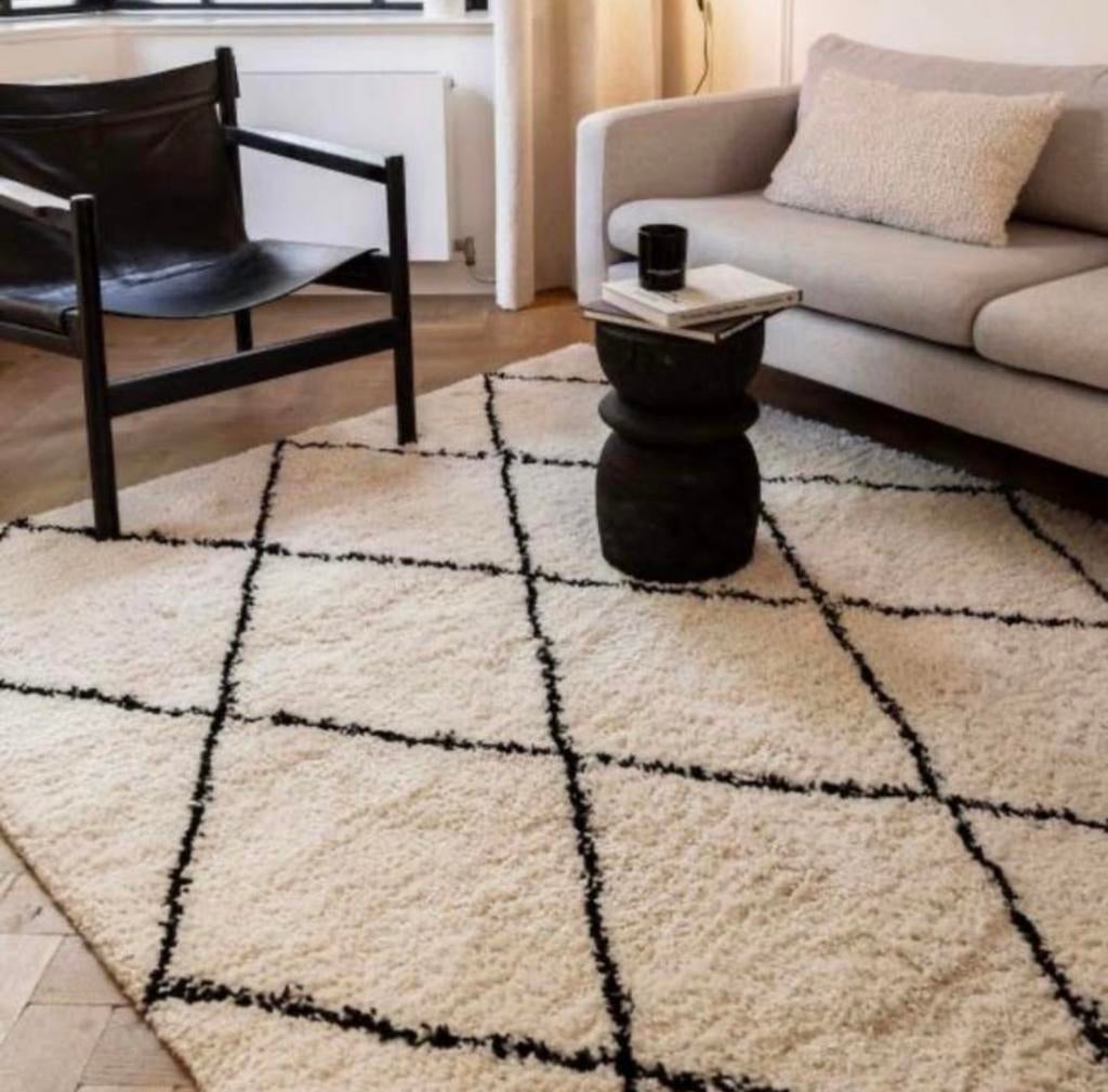 Hoogpolig vloerkleed tapijt Berber stijl, Ophalen, Nieuw, Rechthoekig, 200 cm of meer