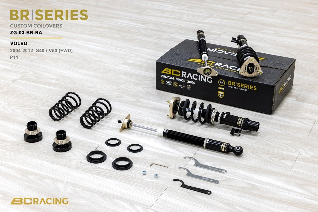 BC Racing schroefset verlaging - Volvo S40 V50 FWD 04-12, Ophalen of Verzenden