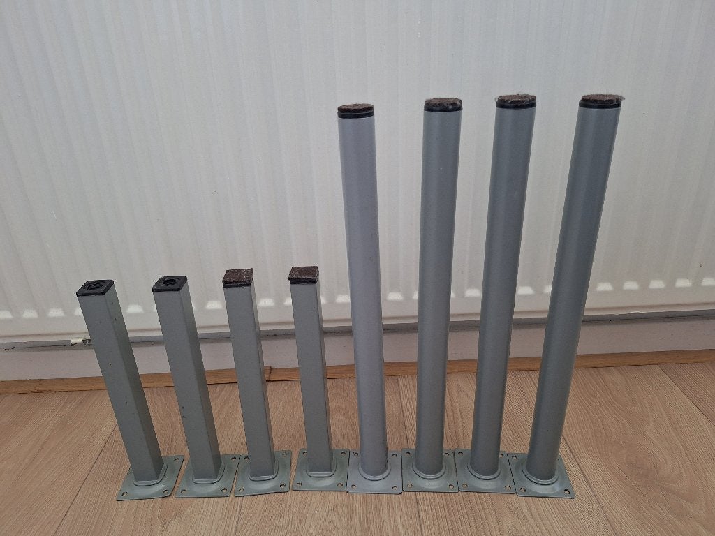 Grijze tafelpoten 25 cm en 40 cm, Ophalen, Tafelpoot, Minder dan 50 cm, Gebruikt