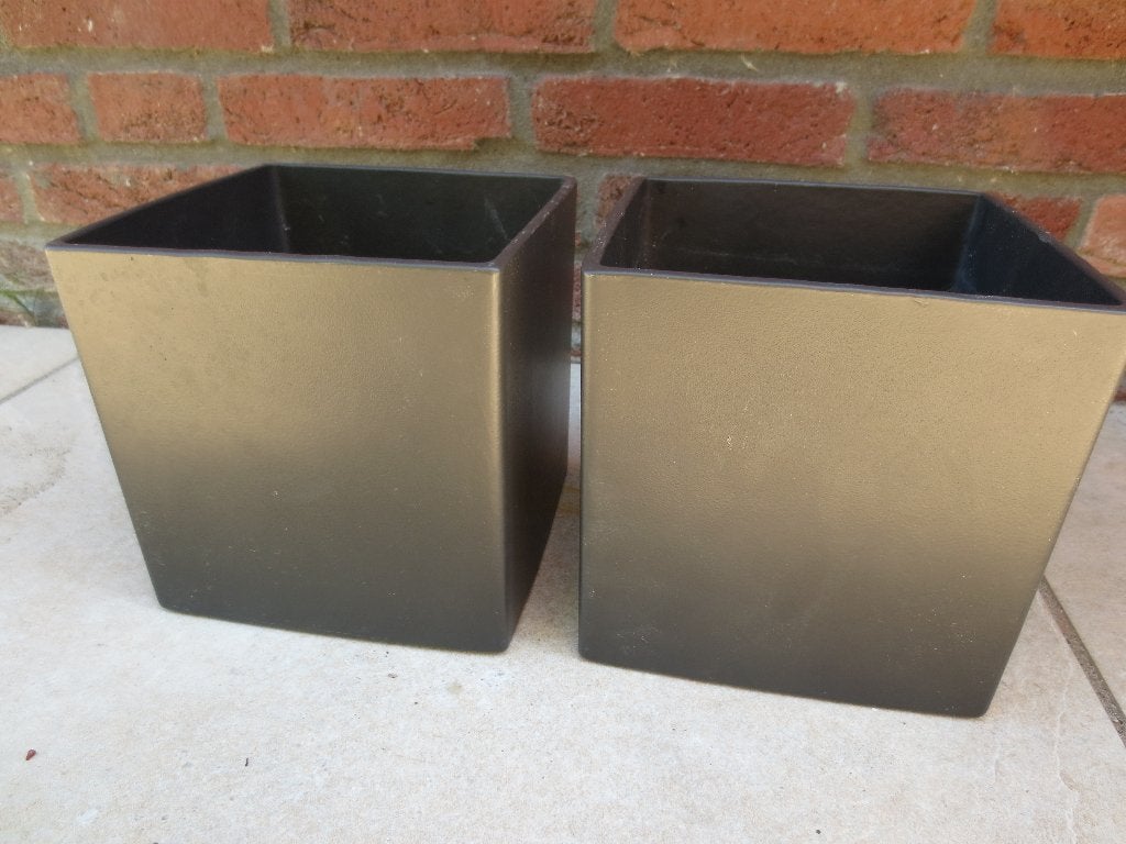 Soendgen Latina keramische bloempot, 15x15x15 cm, antraciet, Overige materialen, Rond, Binnen, Ophalen of Verzenden