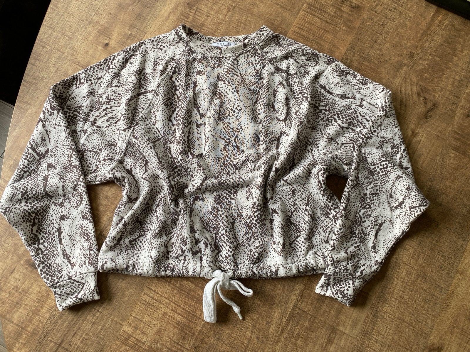 Costes Rebel sweater met slangenprint - Maat S, Ophalen of Verzenden, Gedragen, Maat 36 (S), Beige