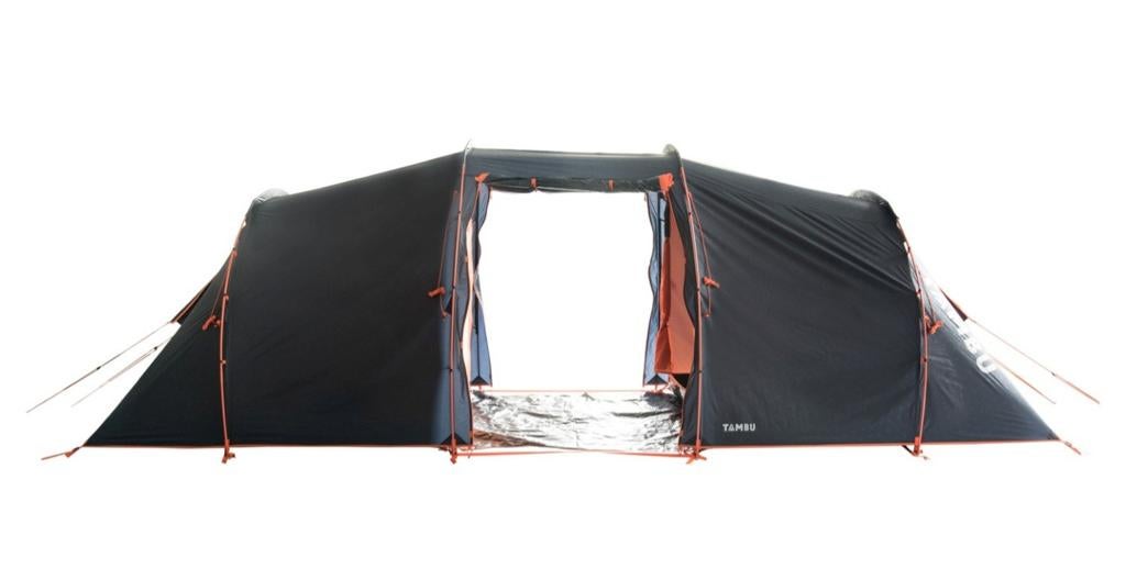 6-persoons tent (kleur rood) met 2 slaapcabines, Ophalen, Gebruikt, Tot en met 6