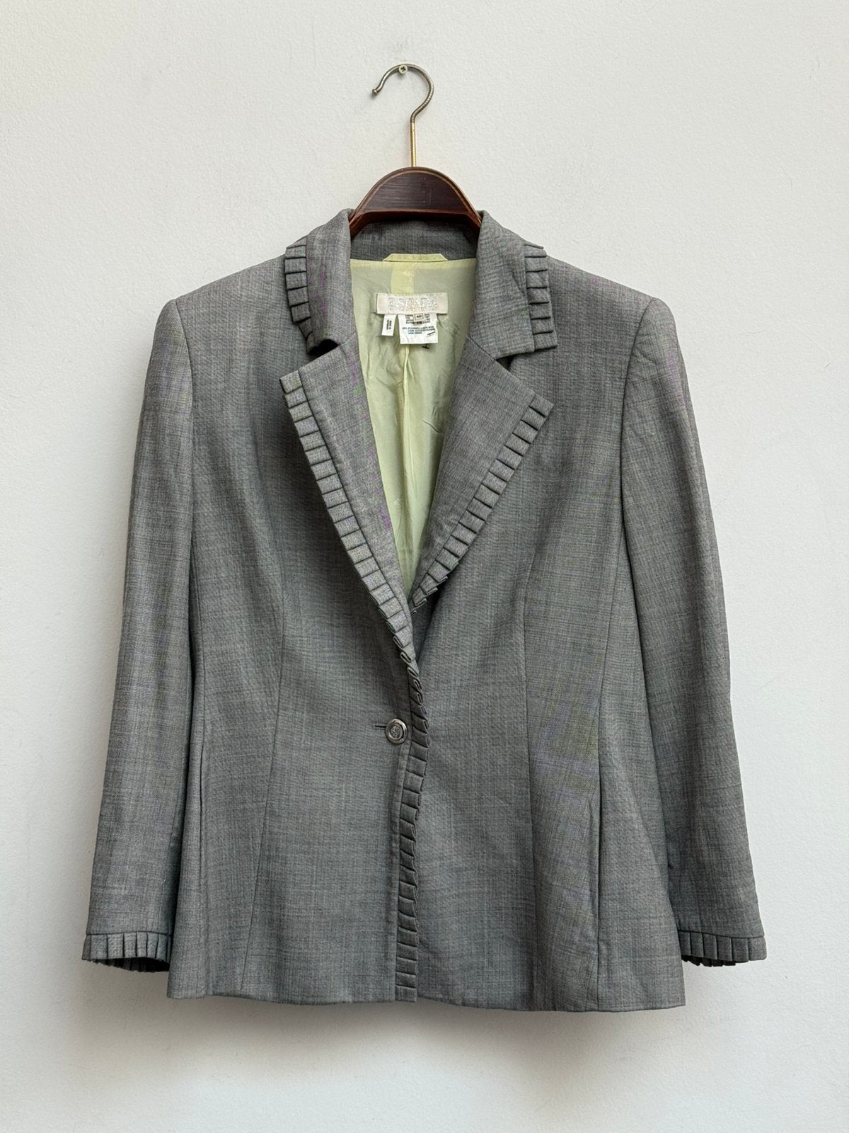 Escada by Margaretha Ley colbert grijs wol jaren 80 maat 40, Kleding | Dames, Maat 38/40 (M), Ophalen of Verzenden, Zo goed als nieuw