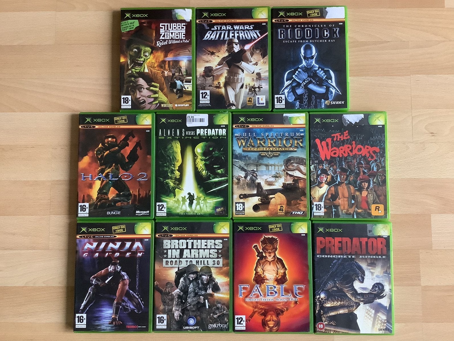 11 xbox original games, oa stubbs zombie, predator, etc, Ophalen, Zo goed als nieuw