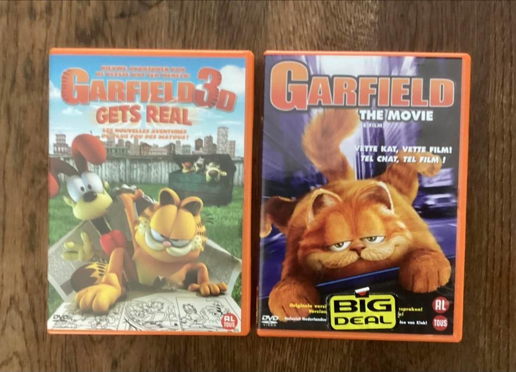 Garfield DVD's: Garfield The Movie & Garfield Gets Real, Gebruikt, Alle leeftijden, Ophalen of Verzenden, Komedie