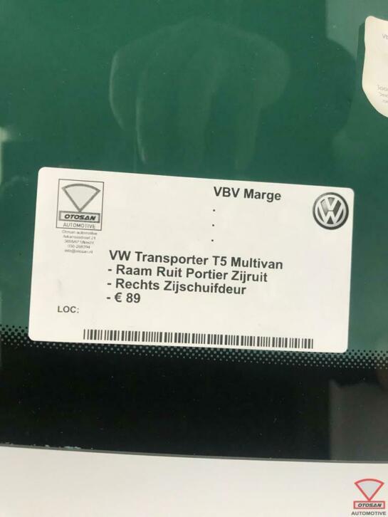 vw transporter t5 multivan raam ruit portier zijruit rechts, Gebruikt, Volkswagen, Volkswagen AG, Berliner Ring 2
38440  Wolfsburg, DE