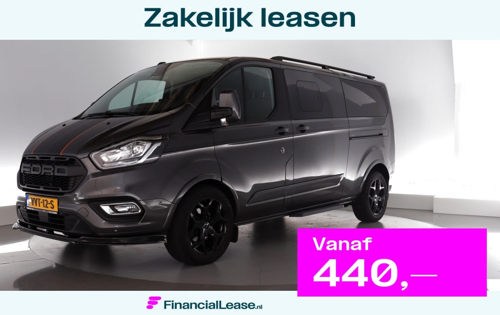 Ford Transit Custom 300 2.0 TDCI 130pk Sport Titanium Black, Voorwielaandrijving, Euro 6, 4 cilinders, Met garantie (alle)
