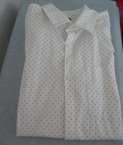 Sportief wit met blauw werkje overhemd, van We, WE, Overhemd of Blouse, Ophalen of Verzenden, Zo goed als nieuw