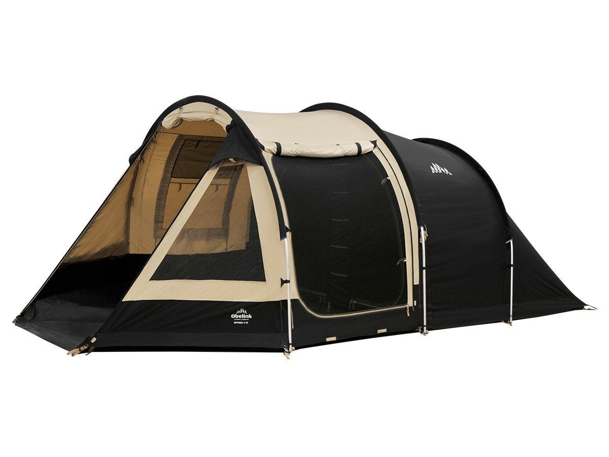 Obelink Optima 4 TC 4-persoons tent + Coleman luifel, Ophalen, Zo goed als nieuw, Tot en met 4