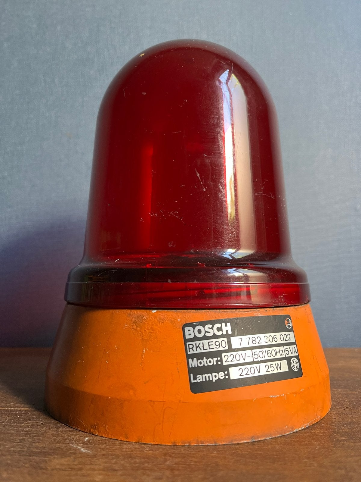 Vintage Bosch RKL E90 Zwaailicht - Rood - 220V, Ophalen of Verzenden