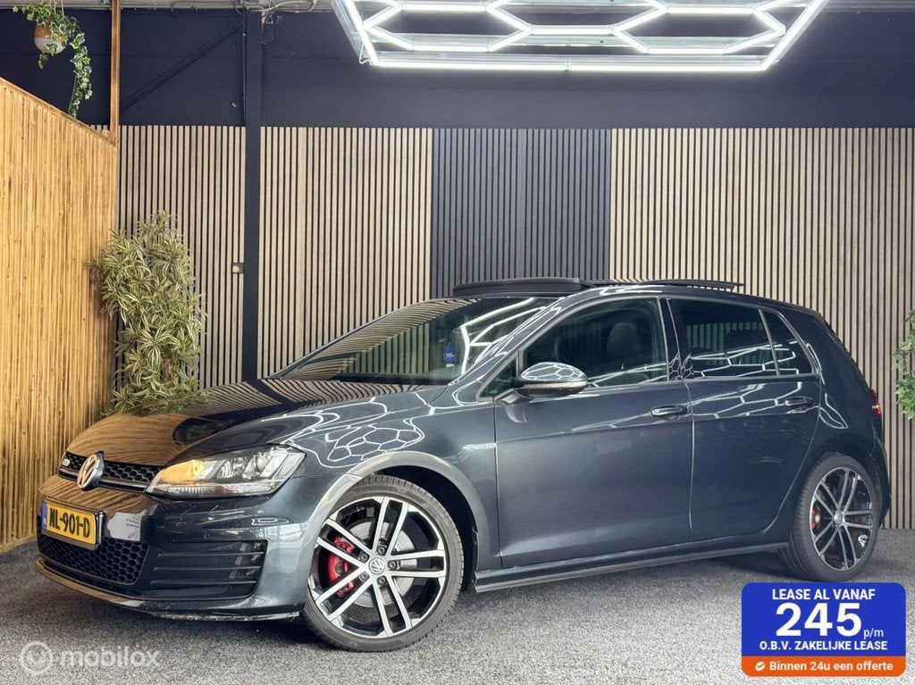 Volkswagen Golf 2.0 TDI GTD|Pano|Led|Cam|Leder, Gebruikt, 4 cilinders, Zwart, Leder