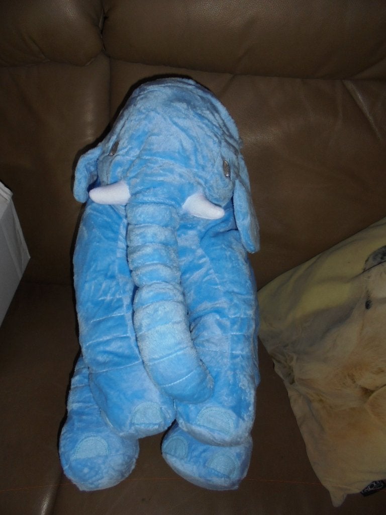 bello pluche knuffel olifant 60 cm, Blauw, Ophalen of Verzenden, Zo goed als nieuw, Middelgroot (20 tot 80 cm)