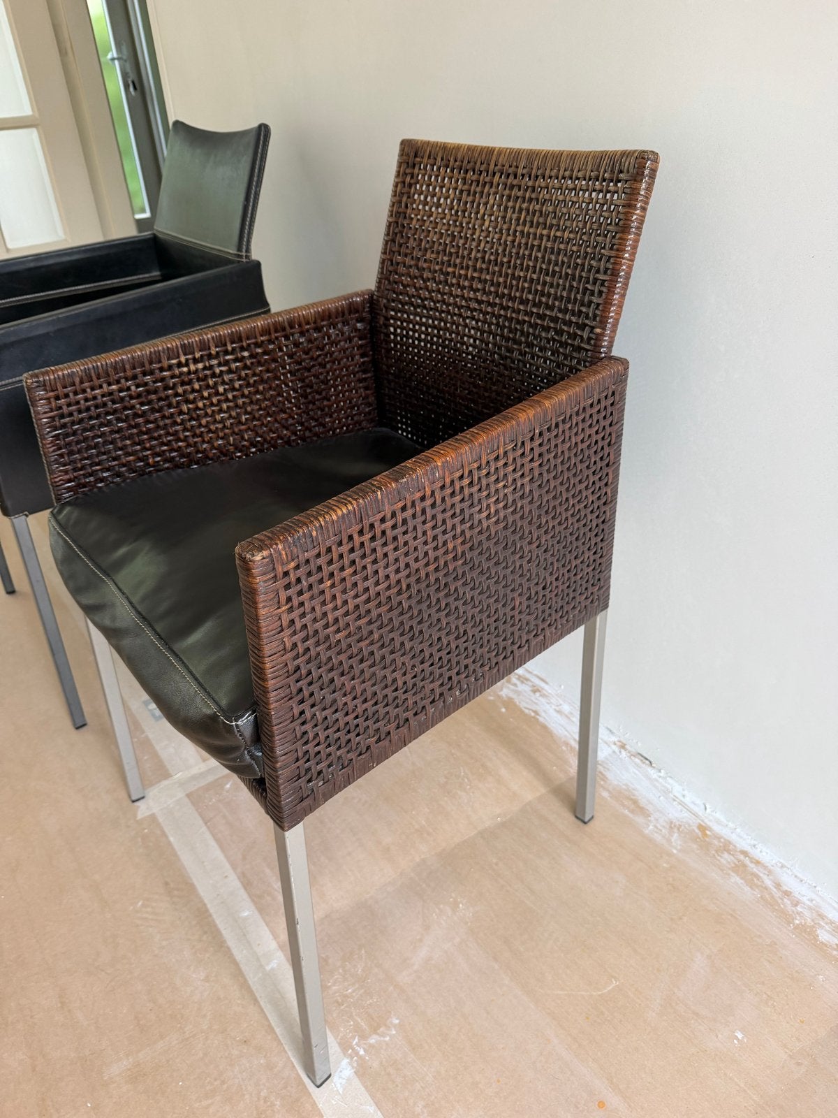 KFF Eetkamerstoel - Modern Design en Comfort, Ophalen, Gebruikt, Bruin, Leer