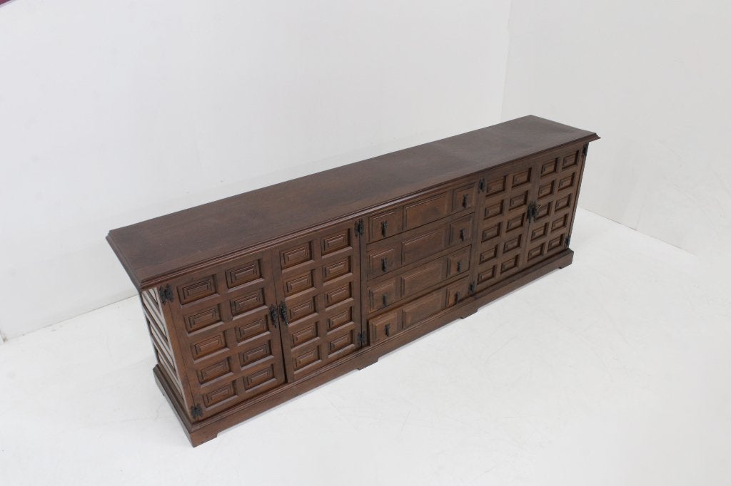 Vintage brutalist dressoir  jaren 70, Design, 150 tot 200 cm, Ophalen of Verzenden, 25 tot 50 cm