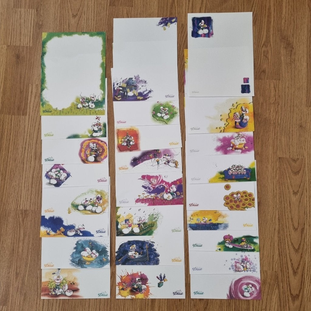 Diddl witte briefpapieren, Verzamelen, Ophalen of Verzenden, Diddl, Zo goed als nieuw, Papier, Kaart of Schrift