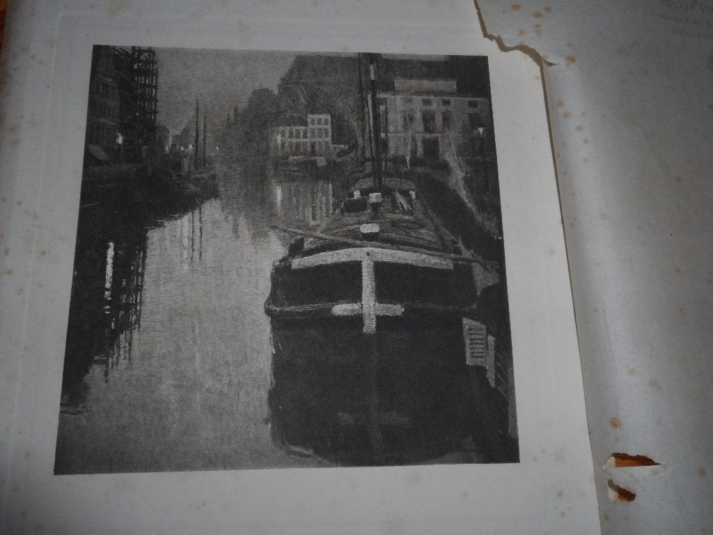 Gent bij avond - albert baertson - photogravure, Dagelijks leven, 30 cm, 22 cm, Ophalen of Verzenden