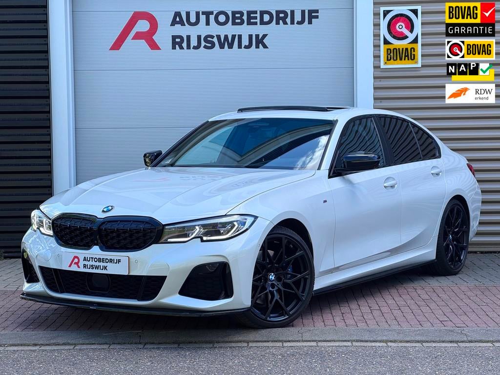 BMW 3-serie M340i xDrive High Executive Pano/Memory/360, Auto's, BMW, Automaat, 1645 kg, Wit, Bedrijf