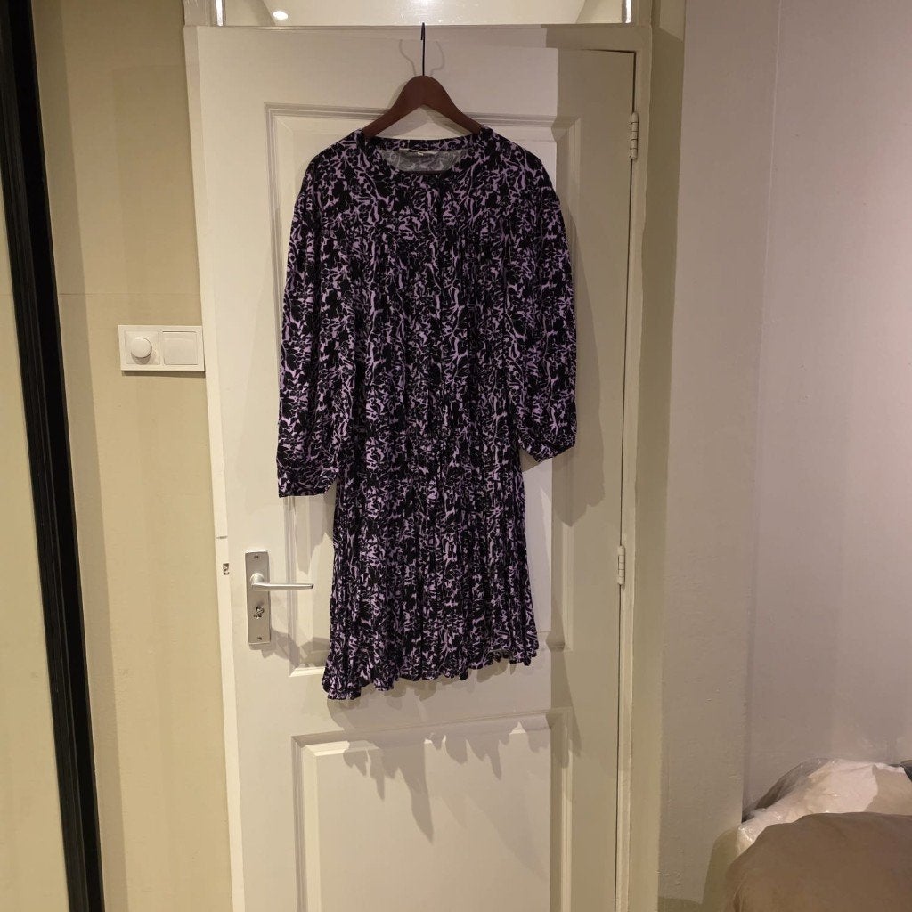 Miljuschka by Wehkamp jurk – paars/zwart – maat 48, Kleding | Dames, Paars, Maat 46/48 (XL) of groter, Ophalen of Verzenden, Zo goed als nieuw