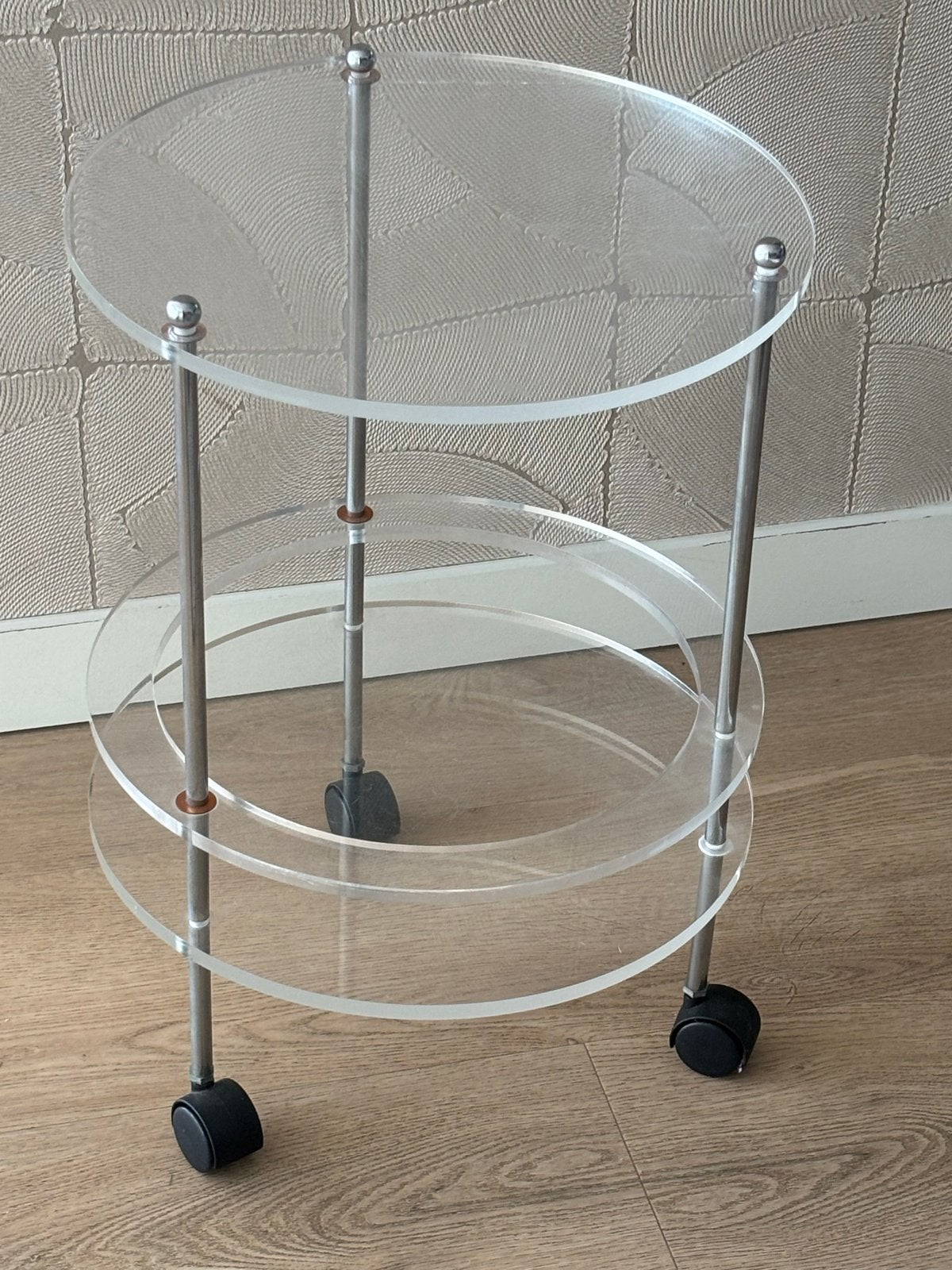Vintage Plexiglas Trolley Serveerwagen Jaren '80, Ophalen of Verzenden
