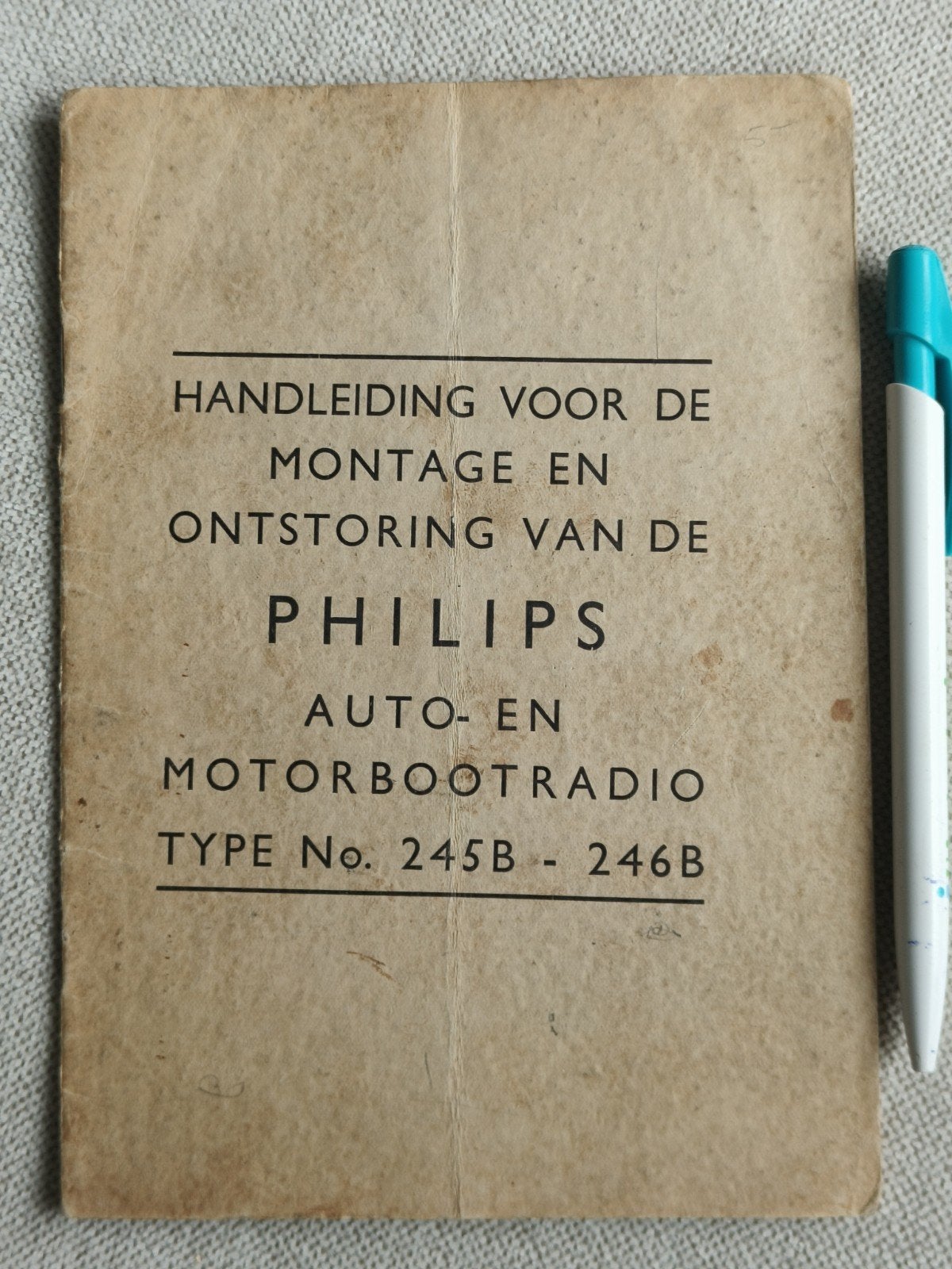 PHILIPS HANDLEIDING ONTSTORING AUTO-POMP EN MOTORBOOTRADIO, Ophalen of Verzenden, Gelezen