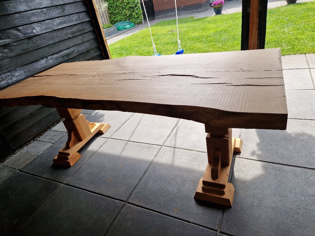 tuintafel Essen hardhout., Ophalen, Gebruikt, Rechthoekig, Hout