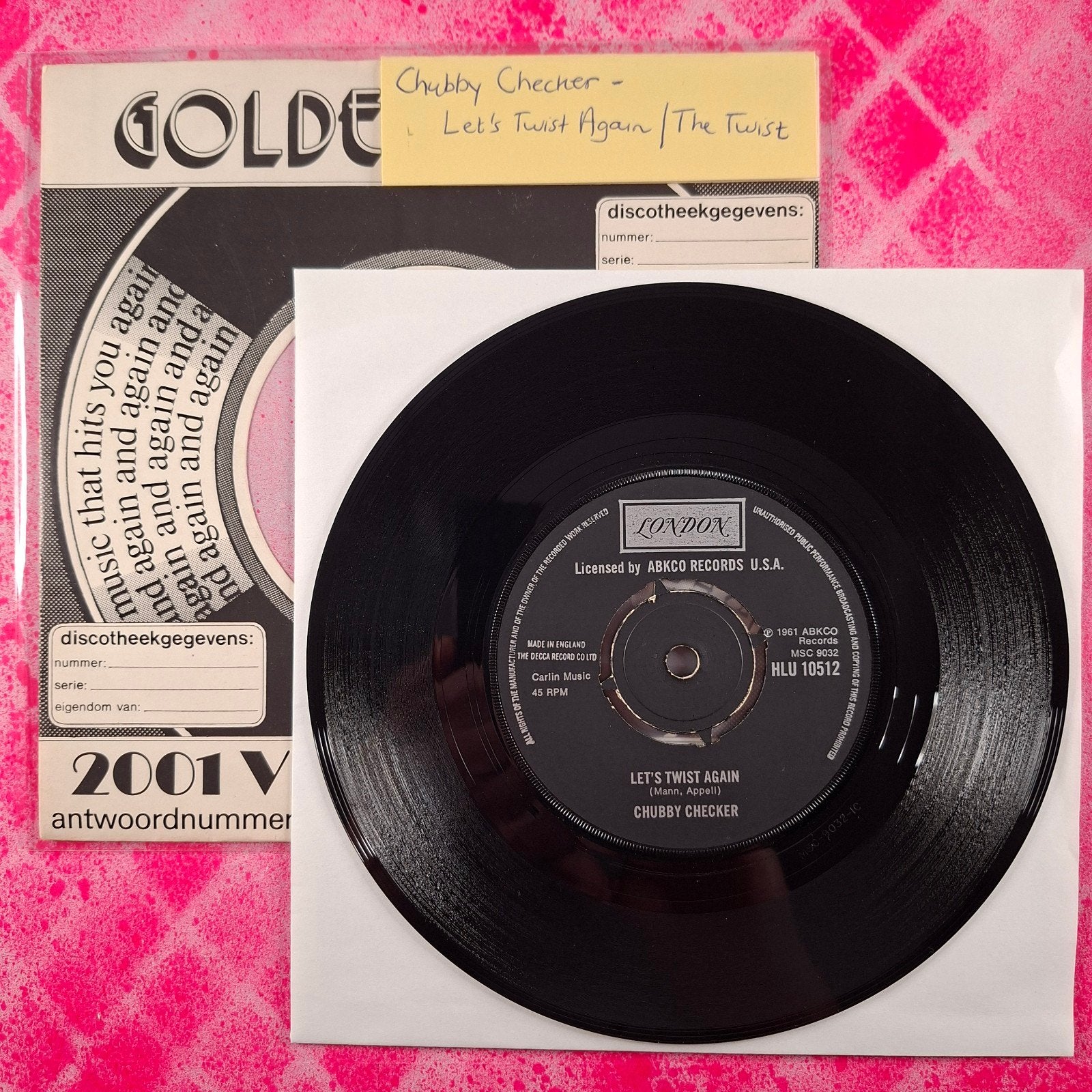 Chubby Checker Lets Twist Again single, Gebruikt, 7 inch, Ophalen of Verzenden, Overige typen