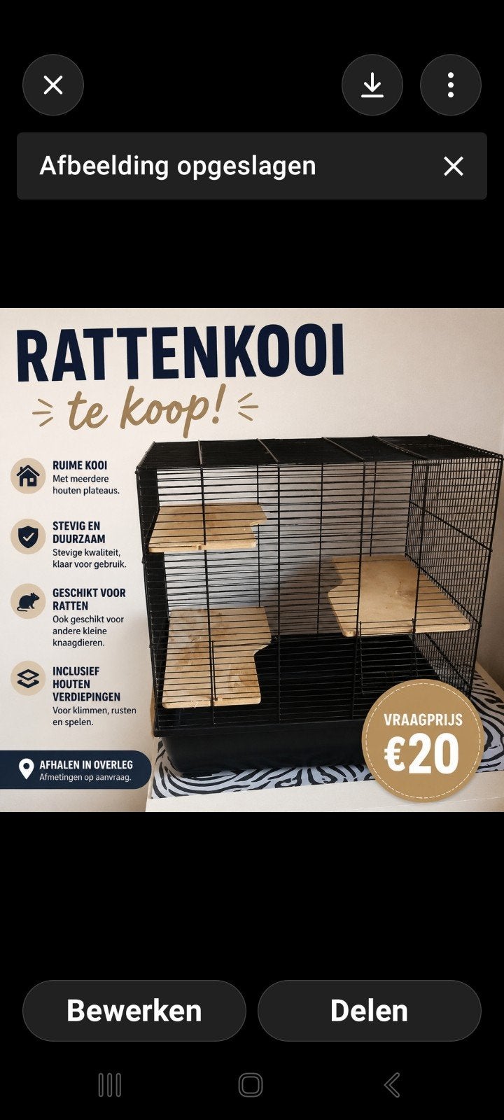 Rattenkooi, Dieren en Toebehoren, Knaagdieren en Konijnen | Hokken en Kooien, Ophalen of Verzenden