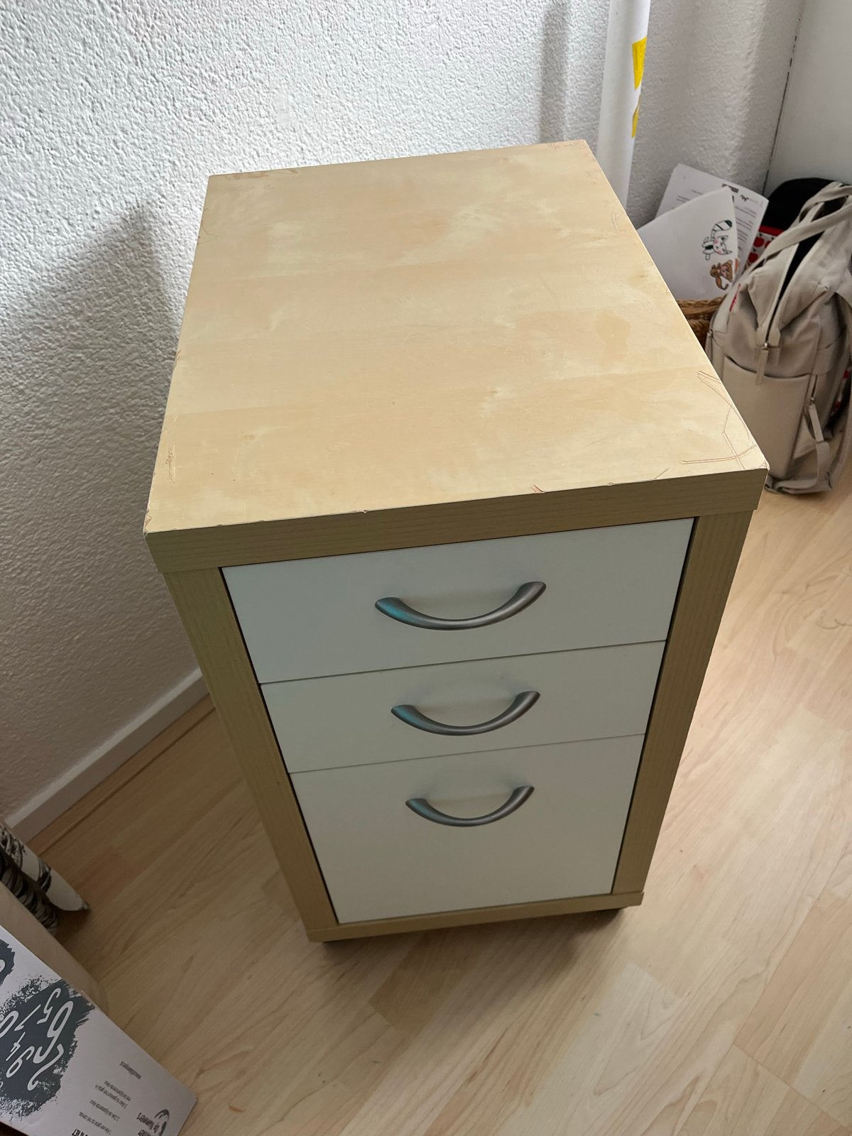 Ladeblok met 3 laden op wieltjes, Ophalen, Minder dan 50 cm, Gebruikt, 3 of 4 laden