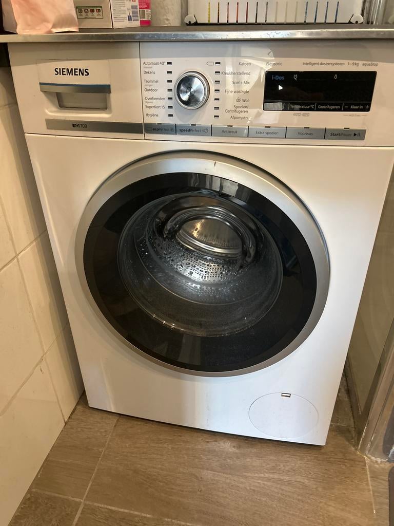 Siemens iQ700 i-Dos Wasmachine - 9kg, ecoPerfect, speedPerfe, Witgoed en Apparatuur, Wasmachines, 1200 tot 1600 toeren, 8 tot 10 kg
