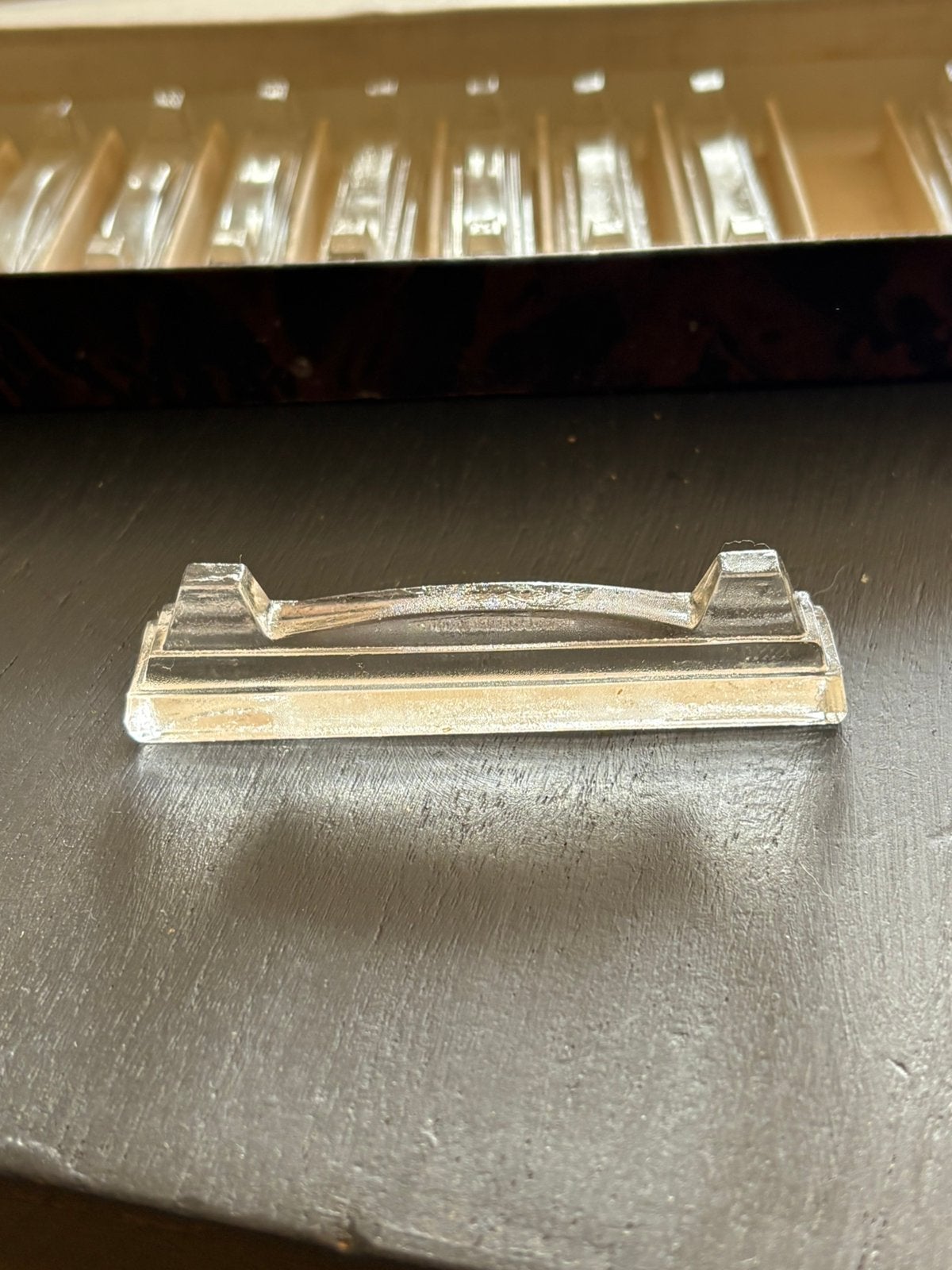 Vintage glazen messenleggers 12 st uit 1950, Antiek en Kunst, Antiek | Glas en Kristal, Ophalen of Verzenden