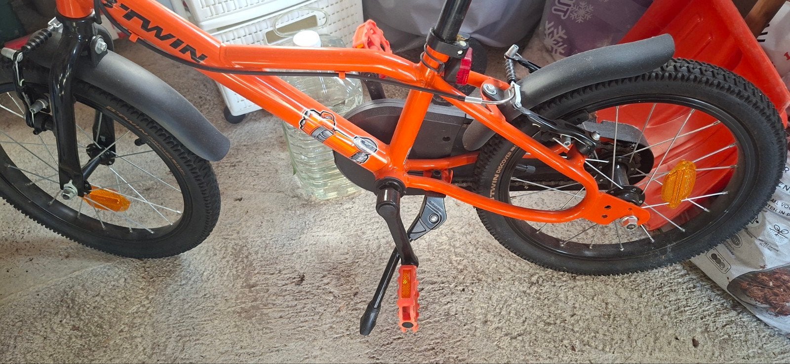 B'TWIN Kinderfiets Oranje - 16 inch, Ophalen, B'TWIN, 16 tot 20 inch, Velgrem