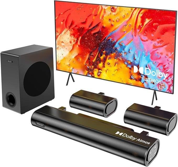 Hiwill Soundbar met Subwoofer en Dolby Atmos, Ophalen, Bluetooth, Nieuw
