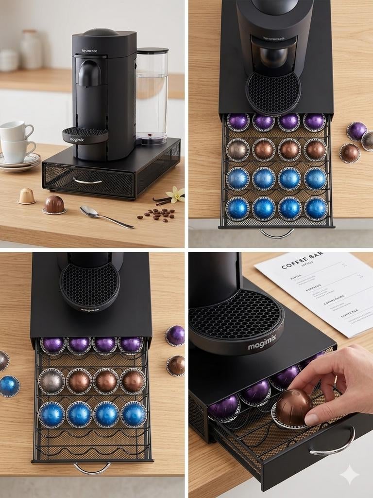 Nespresso / Magimix koffiemachine + GRATIS capsulehouder, Witgoed en Apparatuur, Koffiezetapparaten, Ophalen