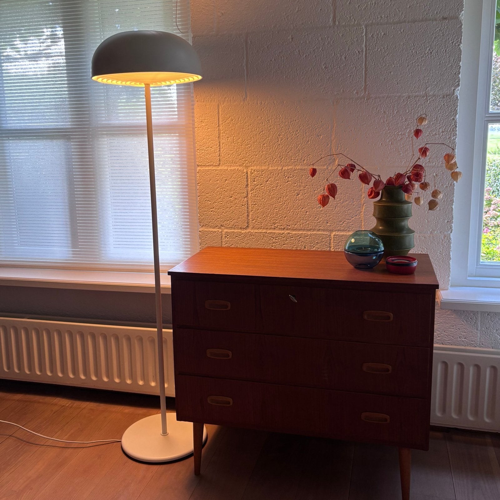 IKEA Nymåne vintage Vloerlamp mushroom paddenstoel ., Ophalen, Gebruikt, Overige fittingen, Metaal